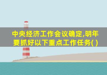 中央经济工作会议确定,明年要抓好以下重点工作任务( )